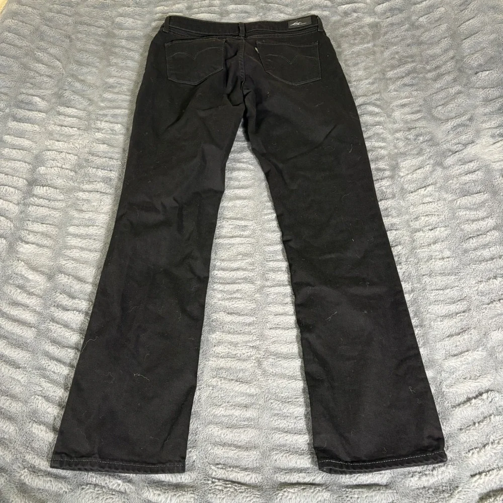 Levis Bold Curve Straight Leg Black Jeans Womens 30x32 Stretch Denim AQ309